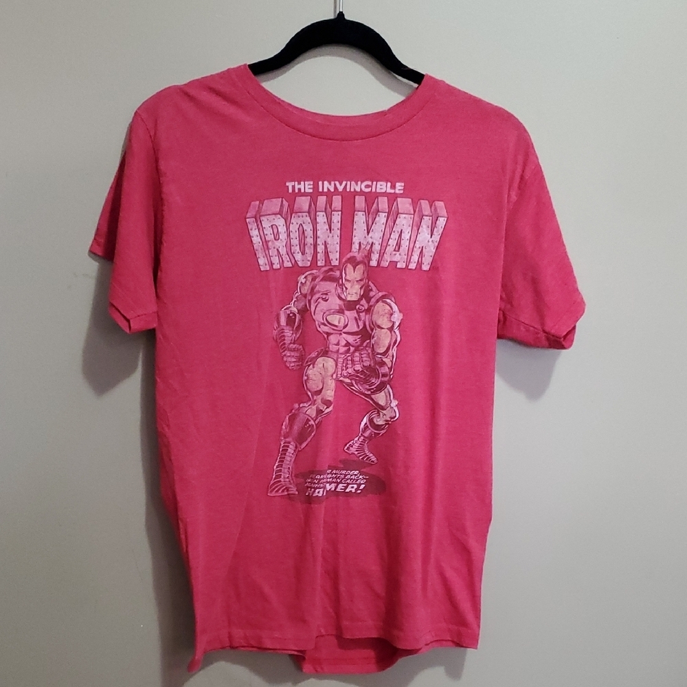 Marvel Iron Man Red T-Shirt for Men Size Medium